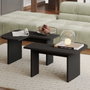 Hanah Home Iris - Juego de mesas de café Negro